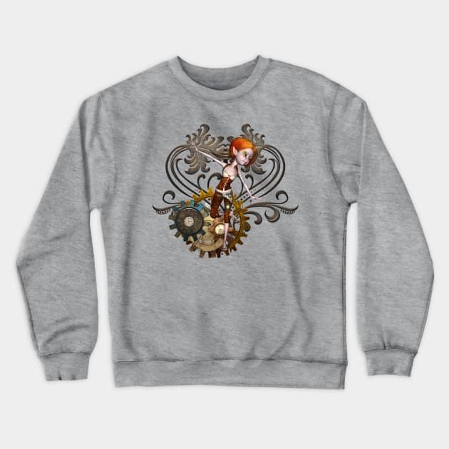 Cute little steampunk fairy Crewneck Sweatshirt by Nicky2342